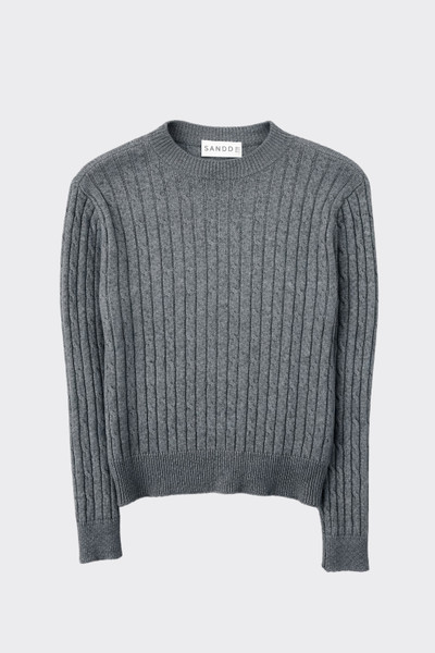 Cable knit sweater grey