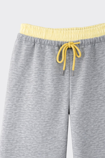 Double waistband jogger trousers yellow