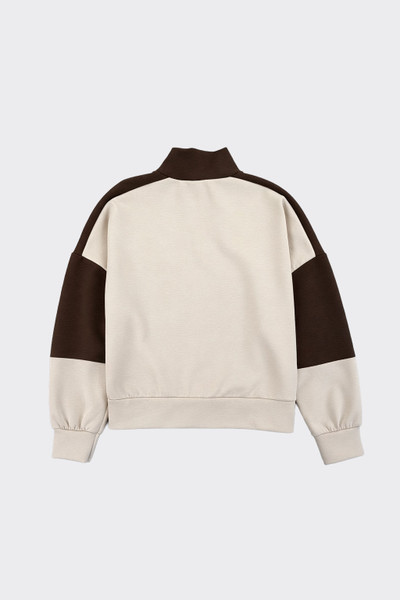 Printed zip-up sweatershirt