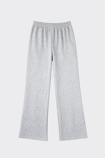 Wide-leg trousers with seams details grey