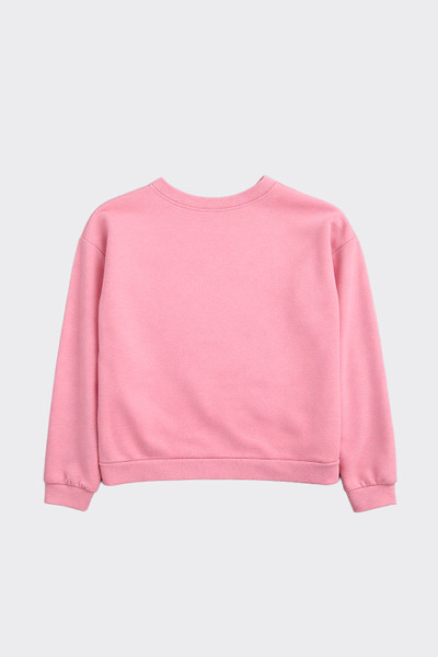 Printed cropped sweatshirt pink