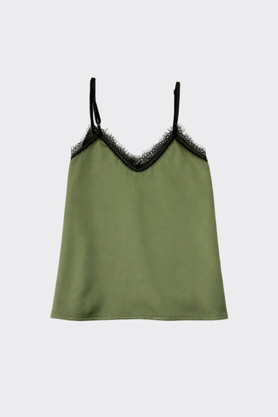 Lace camisole top kaki