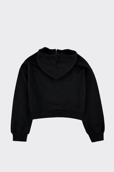 Cropped hoodie with zip black
