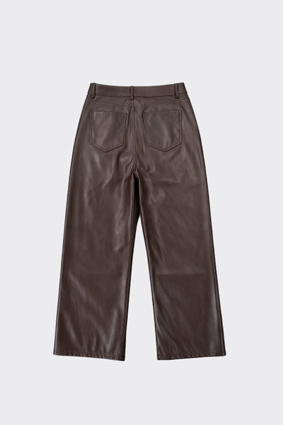 Faux leather straight fit trousers