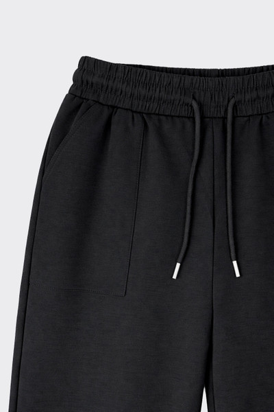 Wide leg jogger trousers black