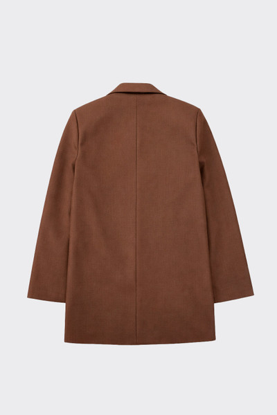 Tailored button blazer brown