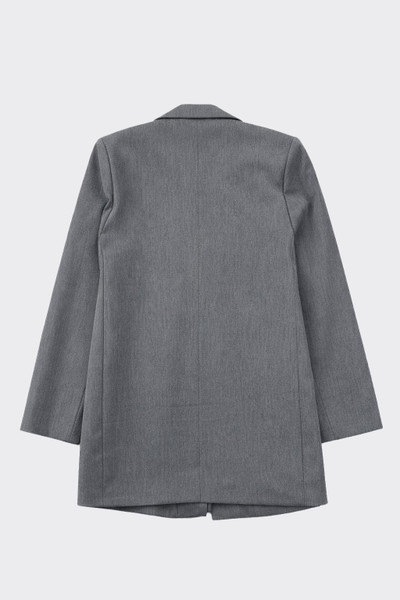 Tailored button blazer grey