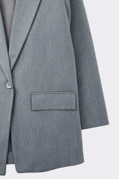 Tailored button blazer grey