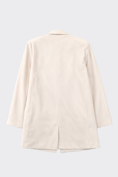 Tailored button blazer beige