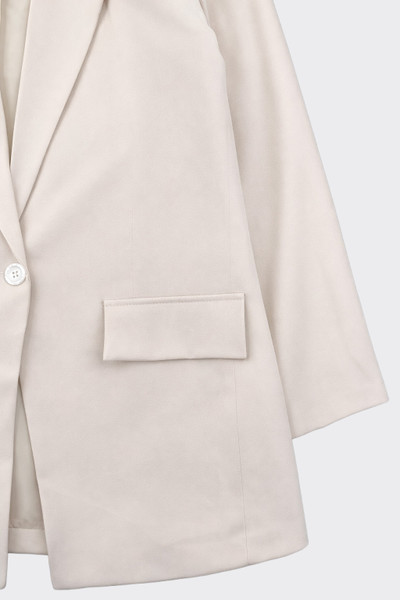 Tailored button blazer beige