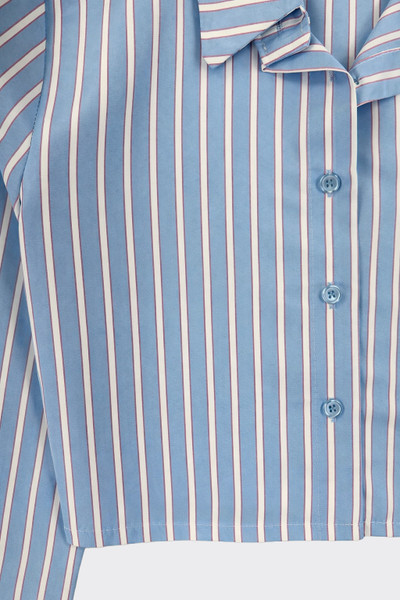 Cropped stripped shirt blue
