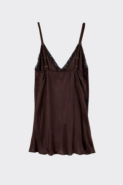 Fluid satin camisole brown