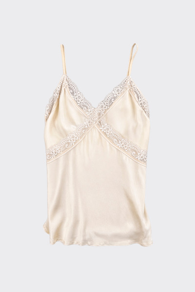 Fluid satin camisole beige