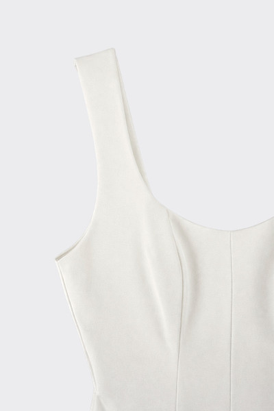 Structured peplum top white