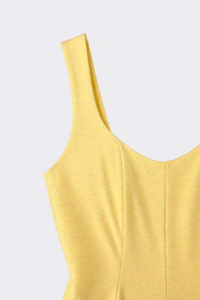 Structured peplum top yellow