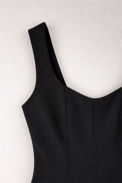 Structured peplum top black