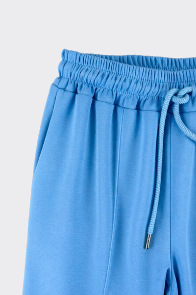 Wide-Leg Trousers with Drawstring Waist Blue