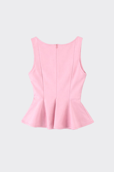 Structured Peplum Top Pink