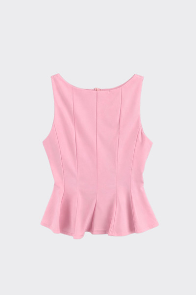 Structured Peplum Top Pink