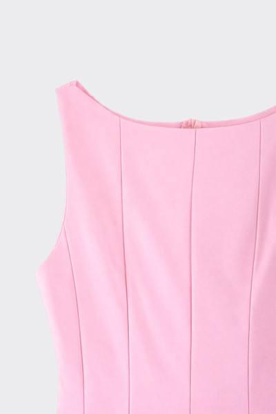 Structured Peplum Top Pink