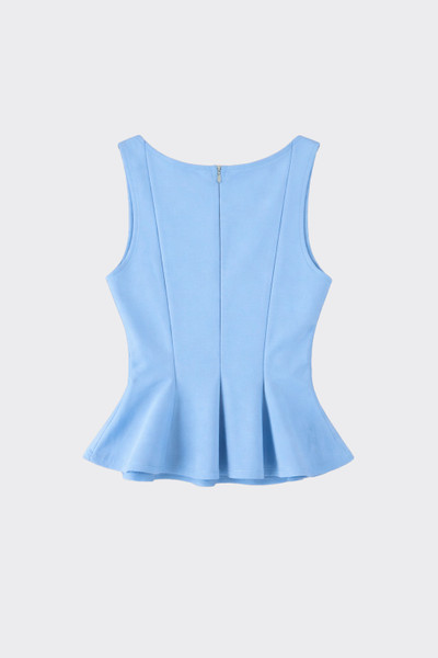 Structured Peplum Top Blue