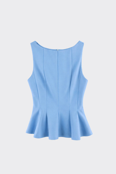 Structured Peplum Top Blue
