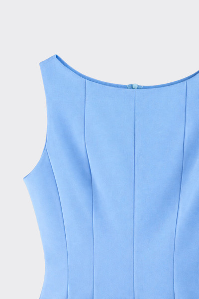 Structured Peplum Top Blue
