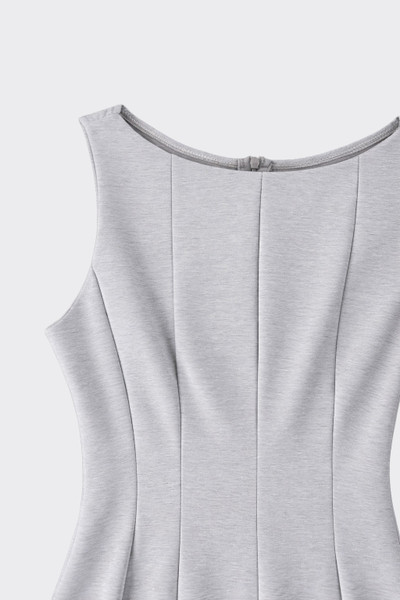 Structured Peplum Top Grey