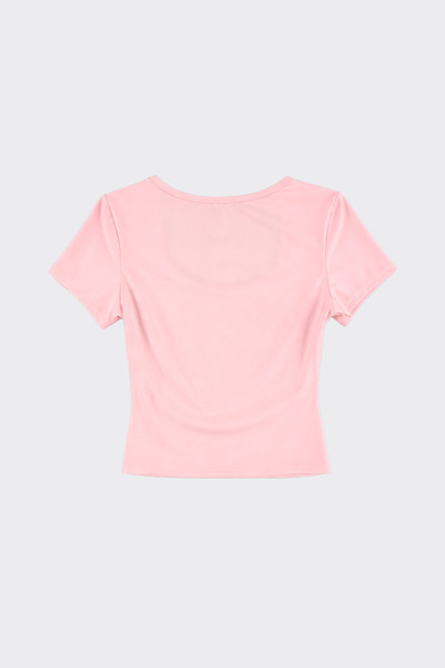 Scoop-Neck T-Shirt Pink