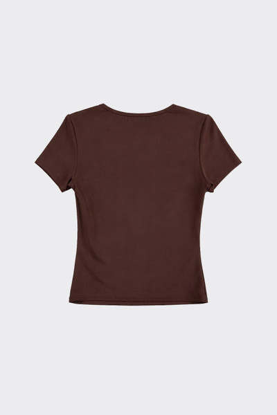 Scoop-Neck T-Shirt Brown