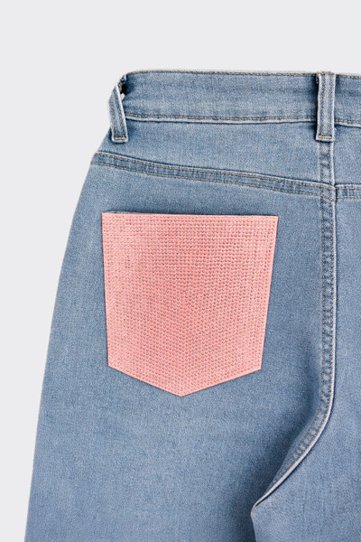 Wide-Leg Jeans with Contrast Back Pockets