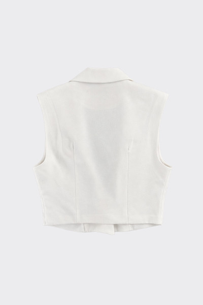 Tailored Sleeveless Blazer White