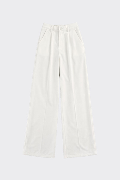 Wide-leg tailored trousers white