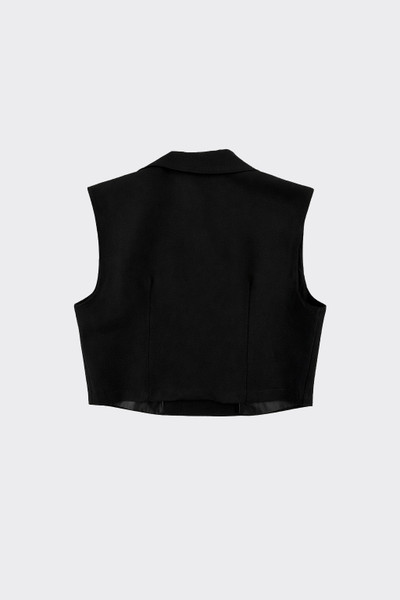 Tailored Sleeveless Blazer Black