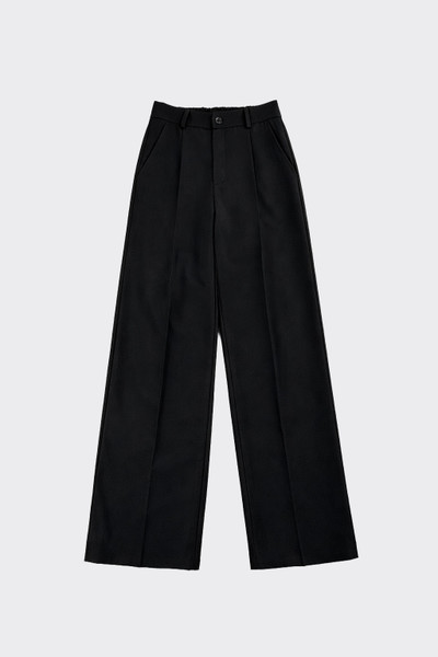 Wide-Leg Tailored Trousers Black