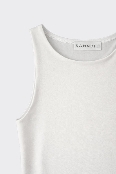 High Neck Sleeveless Bodysuit White