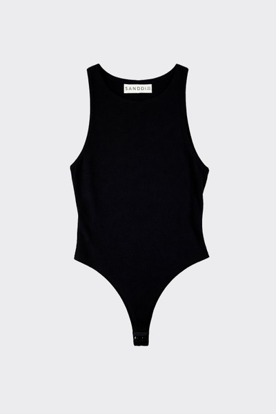 High Neck Sleeveless Bodysuit Black