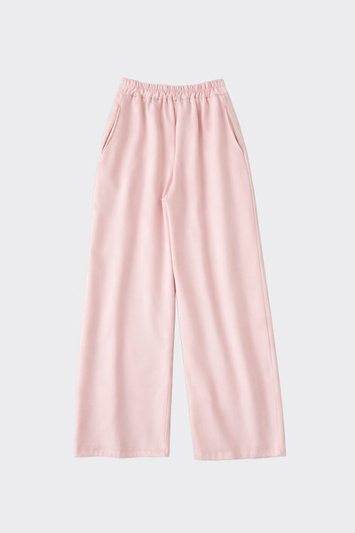 High-Waisted Pleated Wide-Leg Trousers Pink