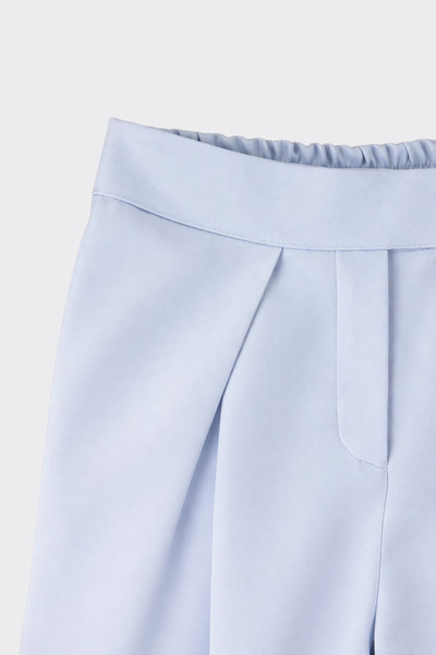 High-Waisted Pleated Wide-Leg Trousers Blue