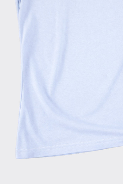 Draped short sleeve top blue