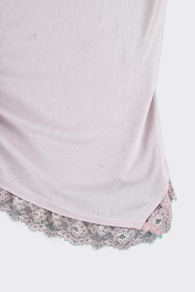 T-shirt with lace hem pink