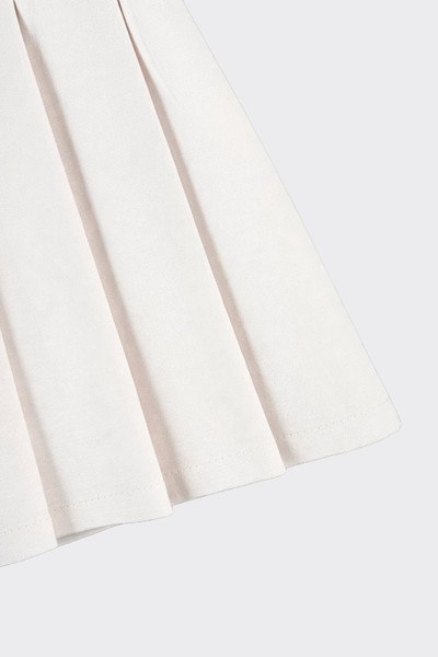 Pleated skort beige
