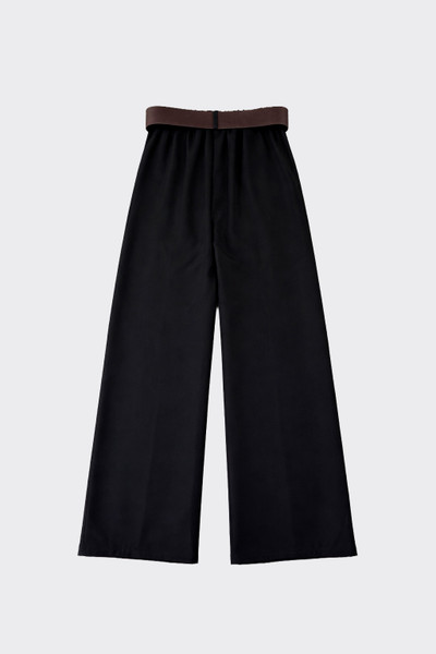 Maxi trousers with plates and belt black