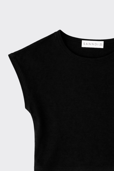 Basic fitted crop t-shirt black