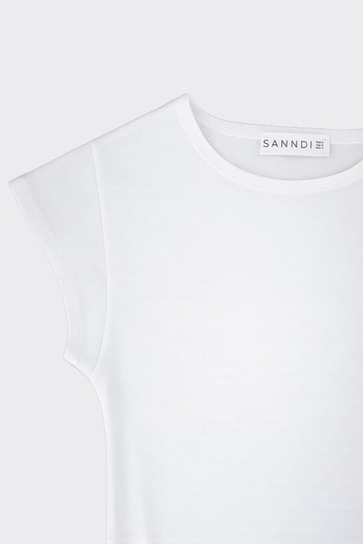 Basic fitted crop t-shirt white