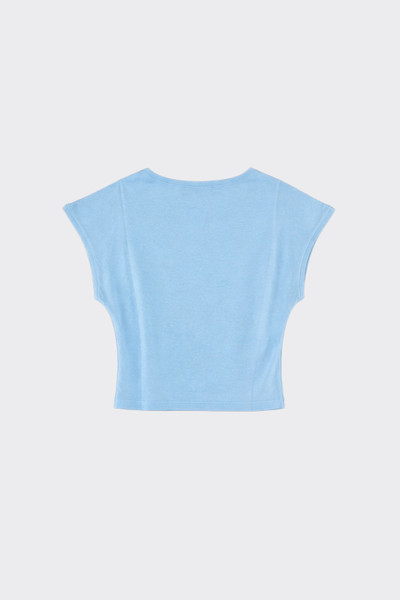 Basic fitted crop t-shirt blue