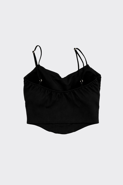 Halter top corset with lace black