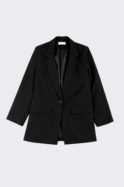 Tailored button blazer black