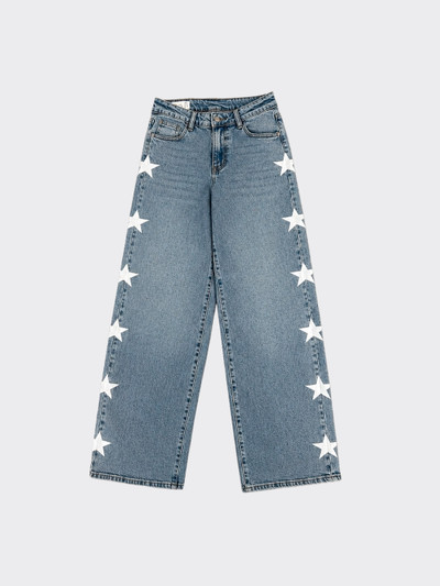 Jeans with multiple stars on the side
