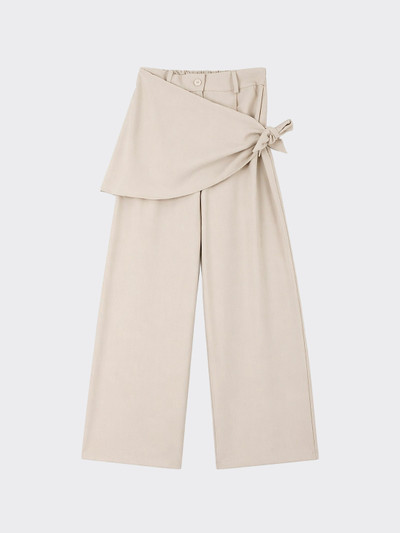 Flowy handkerchief trousers beige